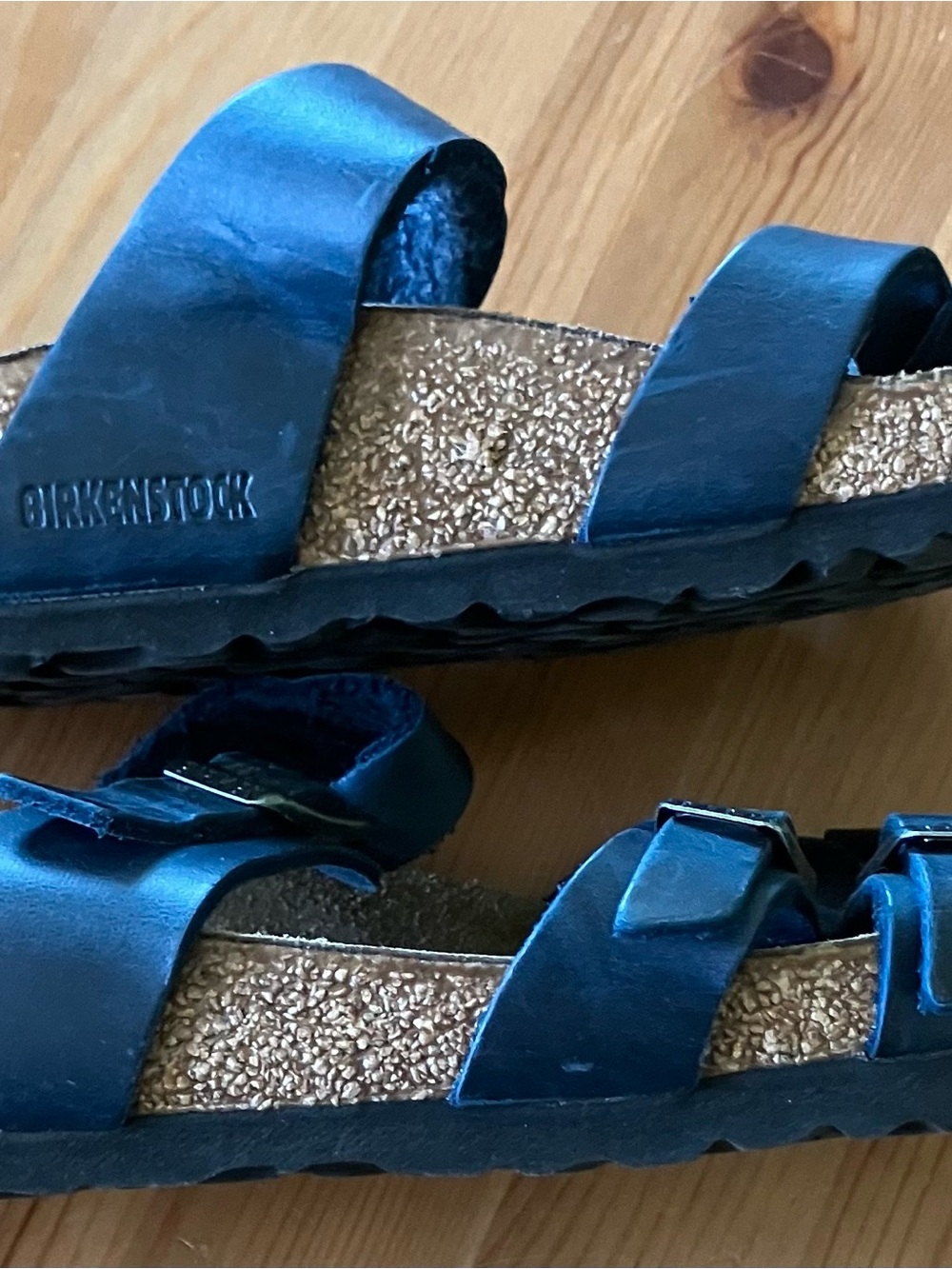 GUC Franca Birkenstock Women’s Size 9 Navy Buckle Sandals worn twice - Picture 5 of 12